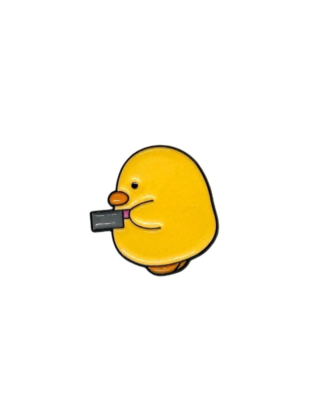 ✨Cute cartoon duck hold knife Enamel Lapel Pin brooch Yellow Cleaver Duck✨ - Picture 5 of 5